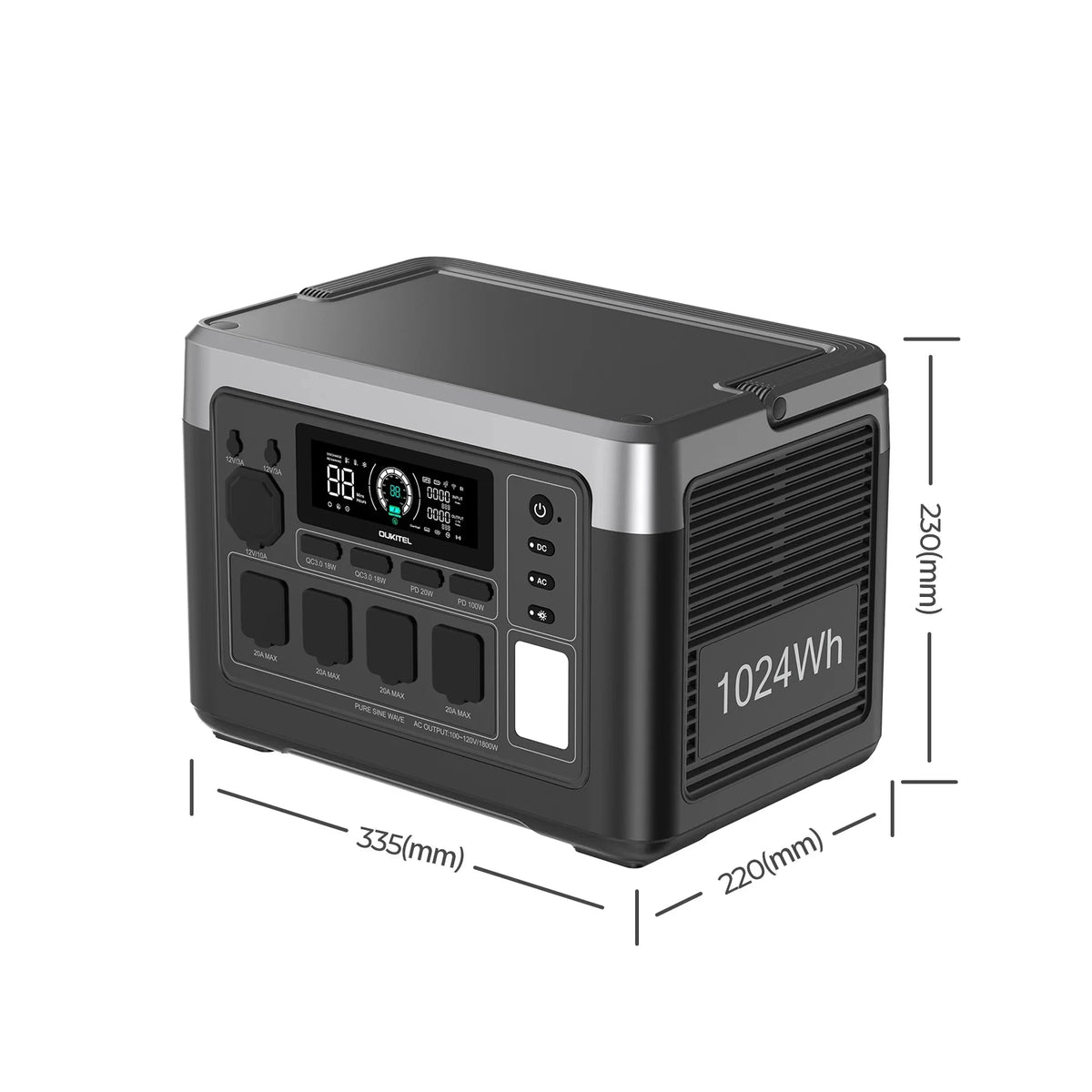 OUKITEL P1000 PLUS Portable Power Station 1800W Solar Generator 1024Wh Lifepo4 Battery Home Backup Outdoor Camping Mobile power