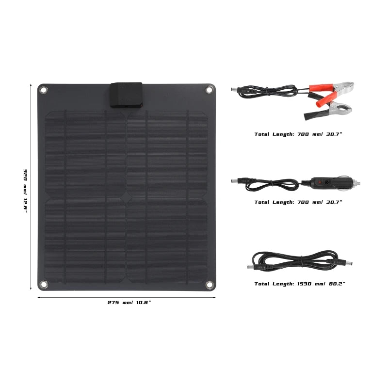 50W/100W Portable Solar Panel USB Outdoor Mobile Power DIY Travel Cell Phone Charger Car Yacht 12V18V Battery Pack Power Panel