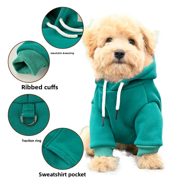 Dog hooded sweatshirt for small and medium-sized dogs, new for autumn and winter