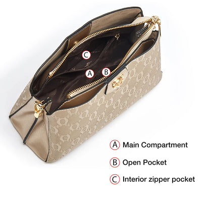 FOXER Cowhide Leather Women's Shoulder Bag Light Luxury Ladies Tote Bag Elegant Female Crossbody Bag Daily Commute Purse