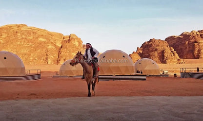 Luxury Heated Eco Hotel Decoration Prefab Transparent Geodesic Waterproof Round Dome Tent House Desert Tent Glampingg for Sale