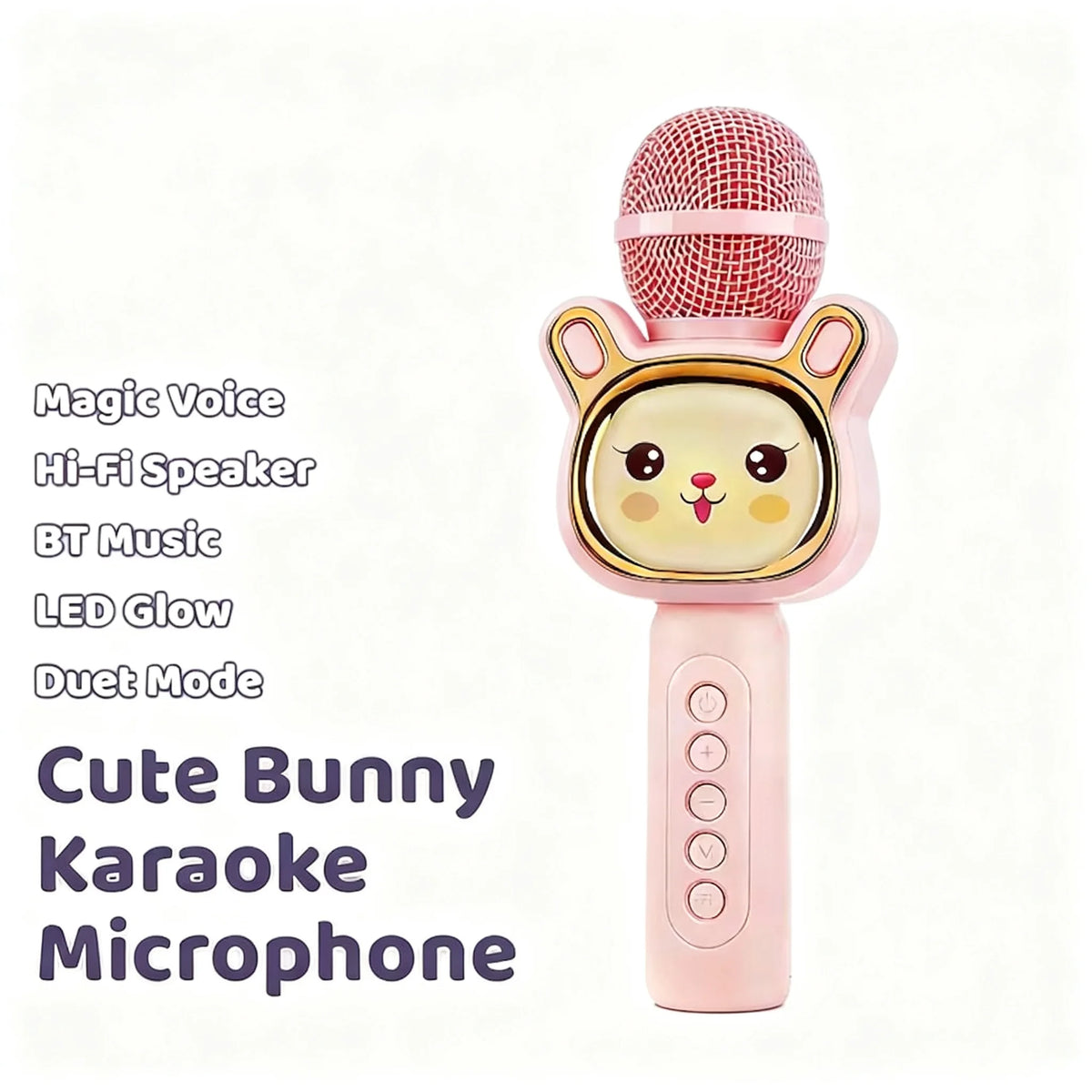 Wireless Karaoke Microphone Bluetooth Speaker LED Light Portable Singing Mic with Voice Changer for Kids Adults Party Outdoor Birthday Gift Car Travel Home KTV Rechargeable Handheld Karaoke Machine Christmas Present Fun Toy C