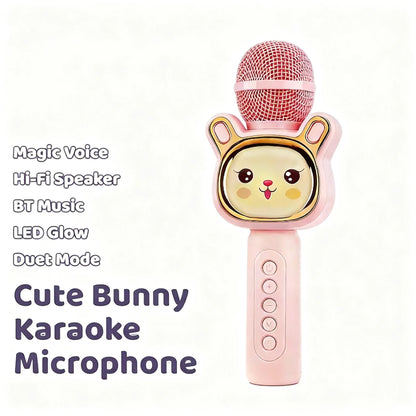 Wireless Karaoke Microphone Bluetooth Speaker LED Light Portable Singing Mic with Voice Changer for Kids Adults Party Outdoor Birthday Gift Car Travel Home KTV Rechargeable Handheld Karaoke Machine Christmas Present Fun Toy C