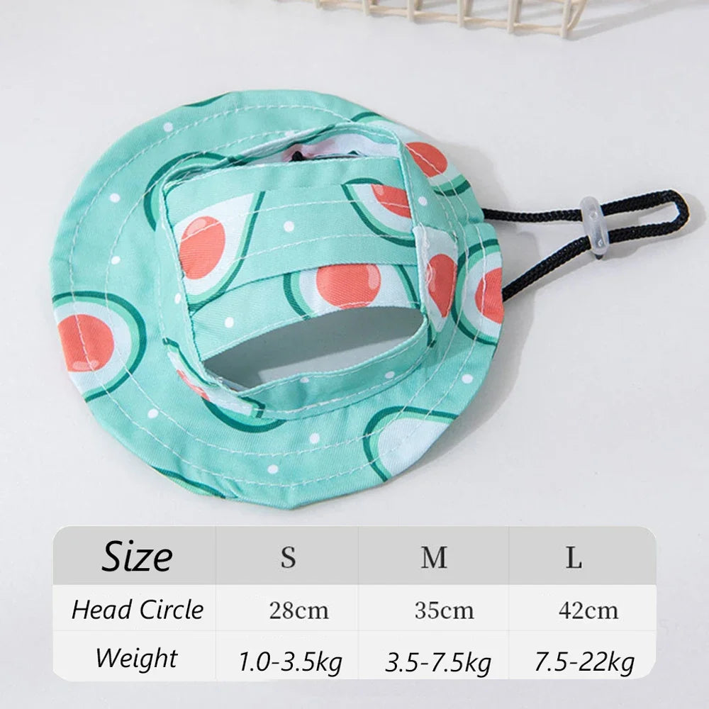 Summer Cat Dog Sunscreen Hat with Printed Checkered Pet Fisherman Hat Suitable for Cats Small Medium-sized Dogs Outdoor Supplies