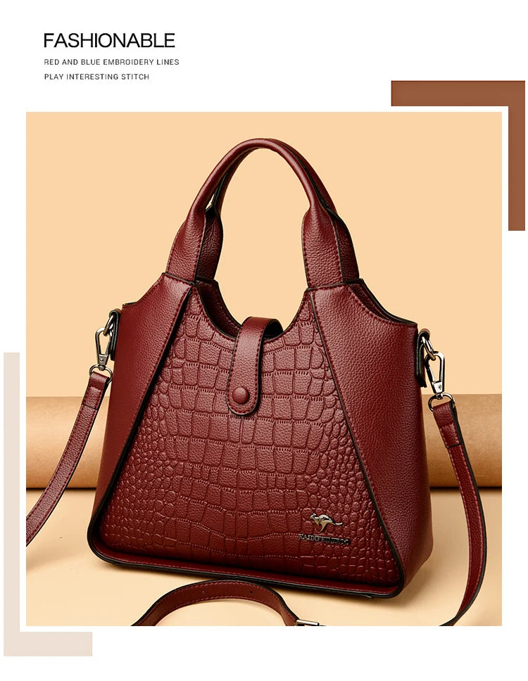 Luxury Designer Handbag Brand High Quality Soft Leather Bags 2024 Sac Crossbody Shoulder Bag For Womens Casual Tote Bag Bolsos