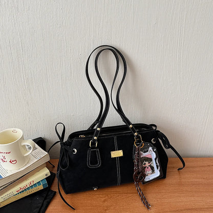 Vsper Y2K Shoulder Bags For Women Dual Straps Large Capacity Doctor Bag With Ornament 2026 Latest Trend Luxury Designer Handbags