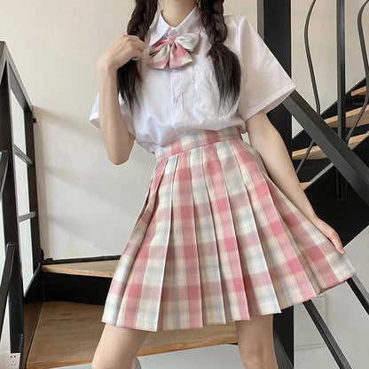 Japanese Bow Tie Skirt Set Student Pleated Skirt Jk Uniform Korean School Sexy Girl Preppy Style Seifuku Japanese School Uniform