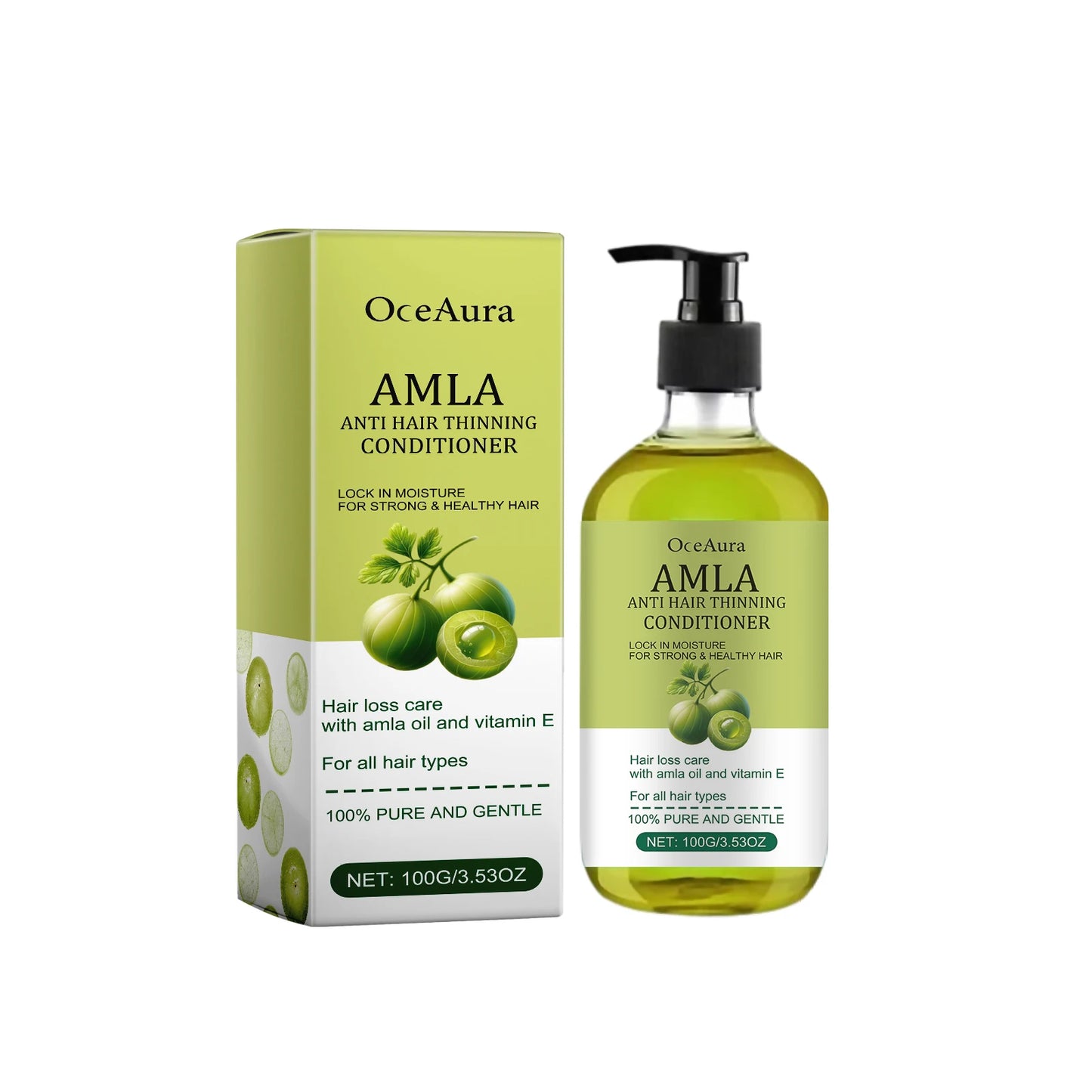 Amla Oil Shampoo Anti Loss Strengthen Root Repair Damaged Hair Anti-Breakage Conditioner Reduce Split Ends Nourishing Hair Mask