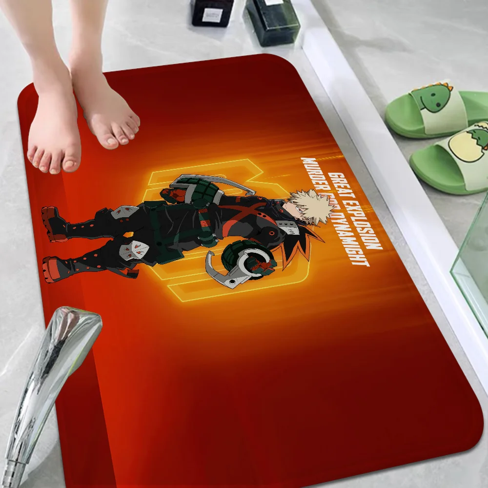 Bakugo Katsuki Floor Mat Non-Slip Laundry Room Mat Laundry Decor Balcony Child Living Room Bedside Mats