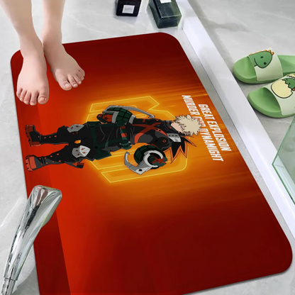 Bakugo Katsuki Floor Mat Non-Slip Laundry Room Mat Laundry Decor Balcony Child Living Room Bedside Mats