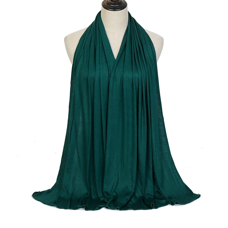 Premium Modal Cotton Jersey Hijab Scarf Long Muslim Shawl Plain Soft Turban Tie Head Wraps For Women Africa Headband 170x60cm