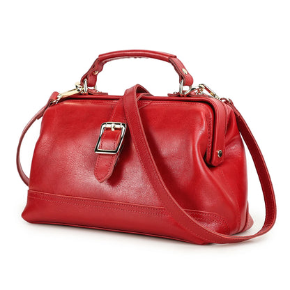 CONTACT'S Genuine Leather Sling Shoulder Bags for Women Luxury Designer Tote Bag Women‘s Bag Handbag Fashion Ladies’ Doctor Bag