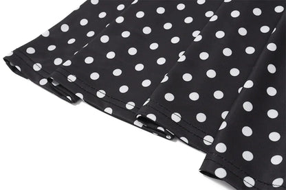 Elegant Off-Shoulder Polka Dot Mini Dress Women's Sleeveless Backless High Waist Y2K Summer Fashion Club Party Gown