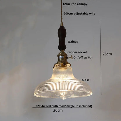 IWHD Knob Switch LED Pendant Lamp Bedroom Restaurant Cafe Luxury Crystal Glass Nordic Modern Interior Home Decor Hanging Lights