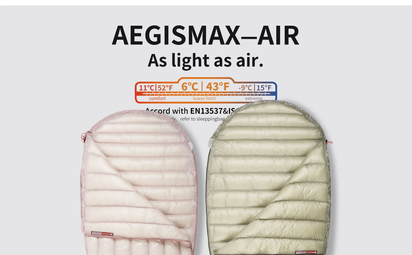 AEGISMAX AIR 10D 800FP Ultra Dry Down Sleeping Bag Qulit Ultralight Camping Hiking Backpacking Sleeping Bags