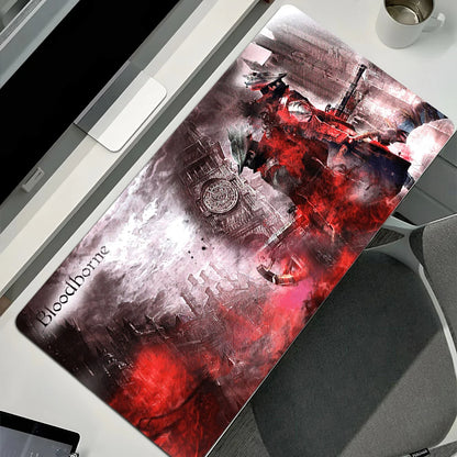 HD Printing Bloodborne Large Size Pc Mousepad Game Decoration Computer Non-slip Rubber Mouse Pad Office Keyboard Desk Mat Carpet