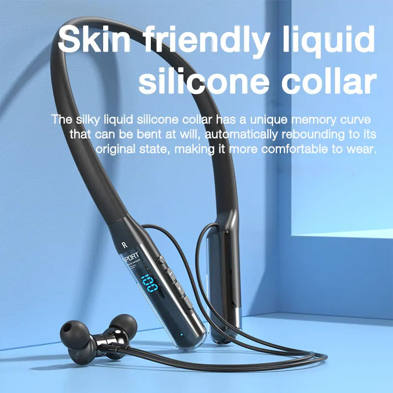 EARDECO 80 Hours Playback Bluetooth Headphone Neckband Wireless Headphones Bass Bluetooth Earphone with Mic Sport Stereo