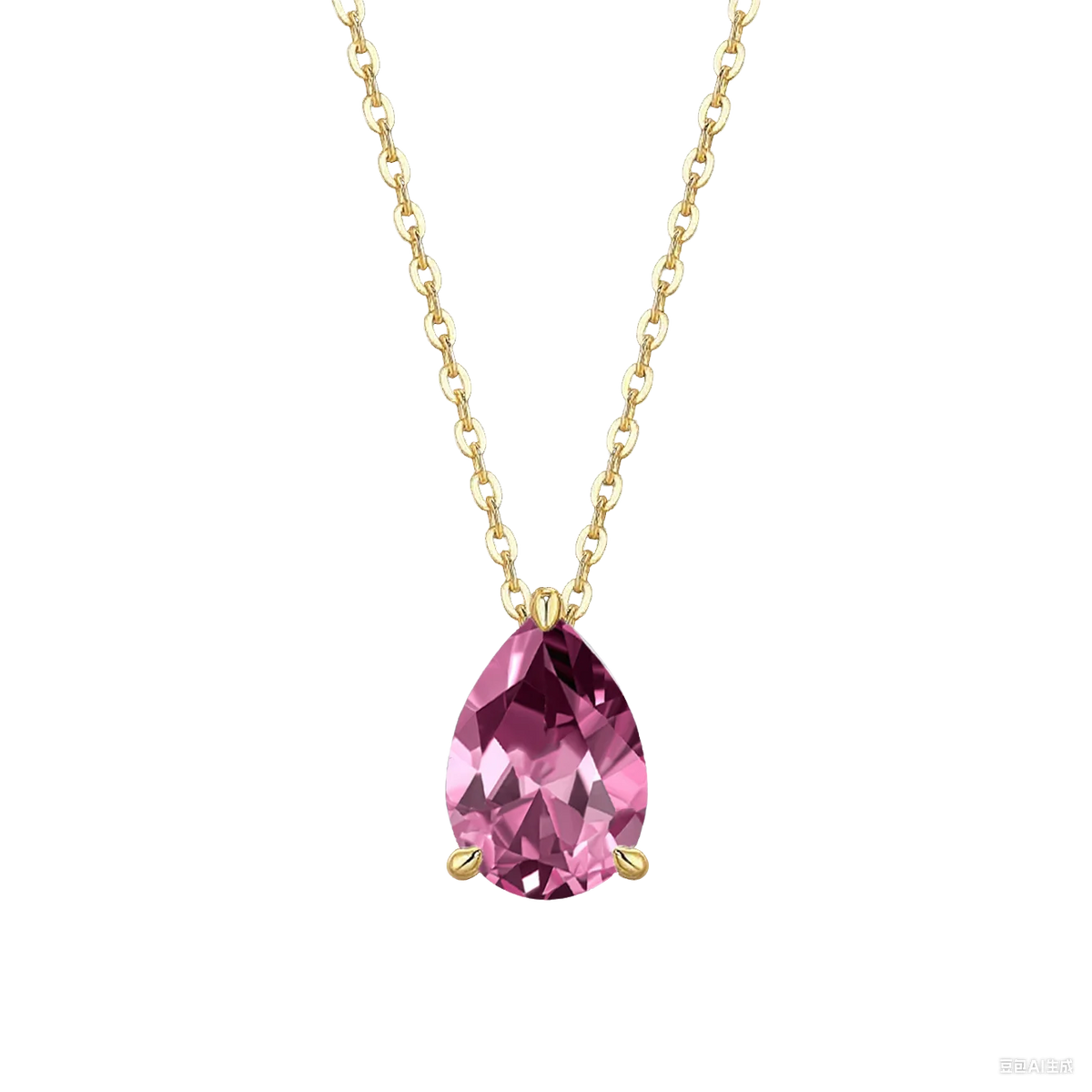 TY Certified 1CT 2CT Pear Cut D VVS1 Moissanite Necklace for Women 18k Gold Plated Jewelry 100% Sterling Silver 925 Pendant