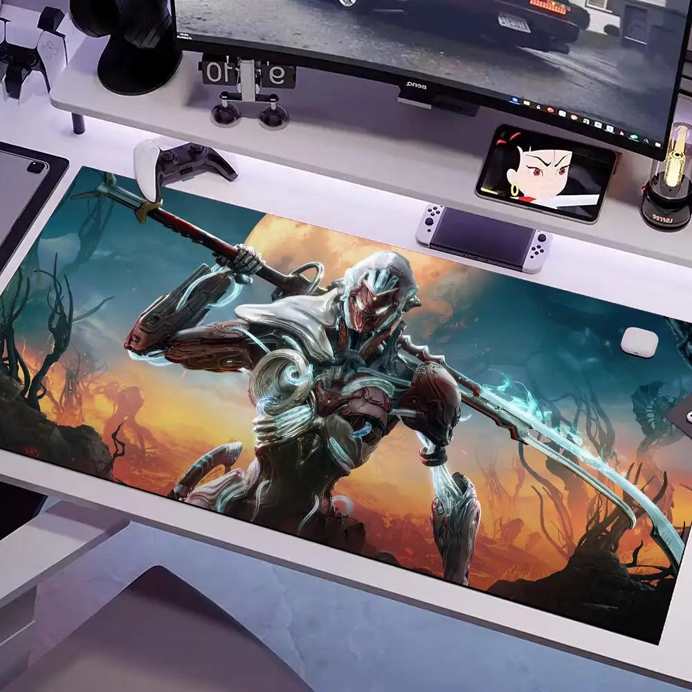 Game Warframe Mouse Pad Multiple Sizes Large Square Computer Office Game Table Mats Rubber Anti-slip Mousepads