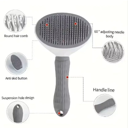 Pet Dog Brush Cat Comb Self Cleaning Pet Hair Remover Brush For Dogs Cats Grooming Tools Pets Dematting Comb Dogs Accessories