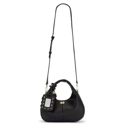Designer Luxury Hobo Bag Women Faux Grained Leather Mirror Hangtag High Quality Handbag 2026 Trend Twisted Knot Crossbody Bag