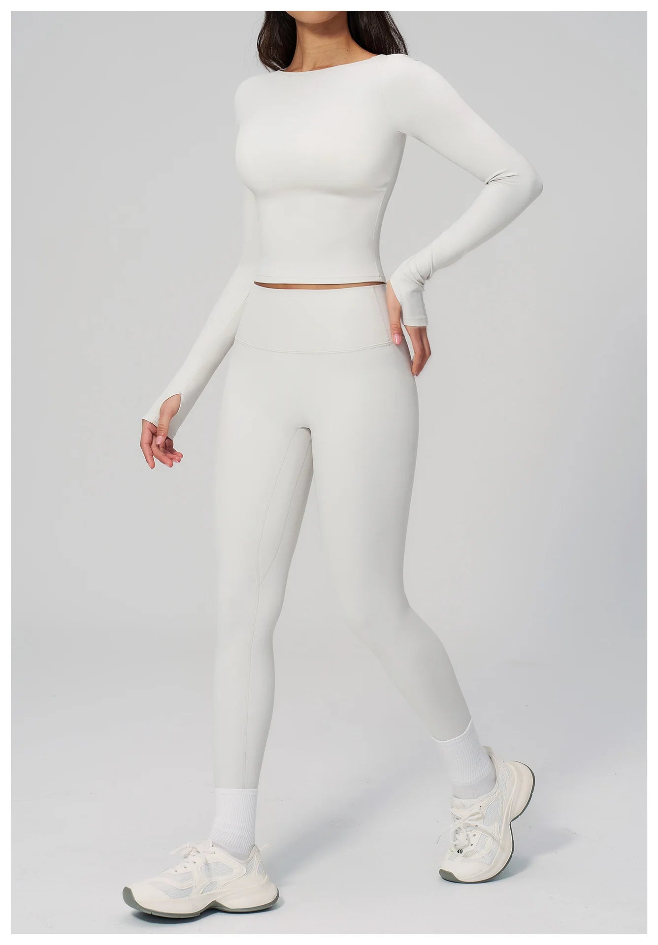 Yoga Set 2PCS Women Tracksuit Sportswear Workout Clothes Athletic Wear Gym Clothing Legging Fitness Top Long Sleeve Sports Suits