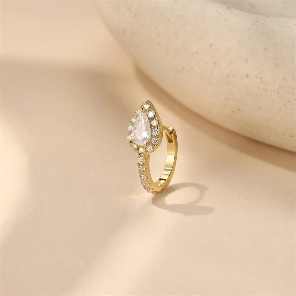 Aide 1PC 925 Sterling Silver INS Zircon Diamond Stud Earring Stud, Suitable For Women Daily Wear, Wedding Party, Valentine's Day