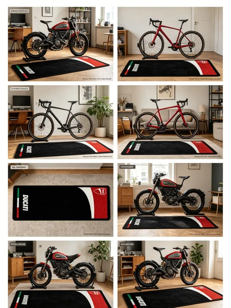 New Arrival Ducati Logo Motorcycle Floor Mat Non-Slip Garage Carpet for Bike