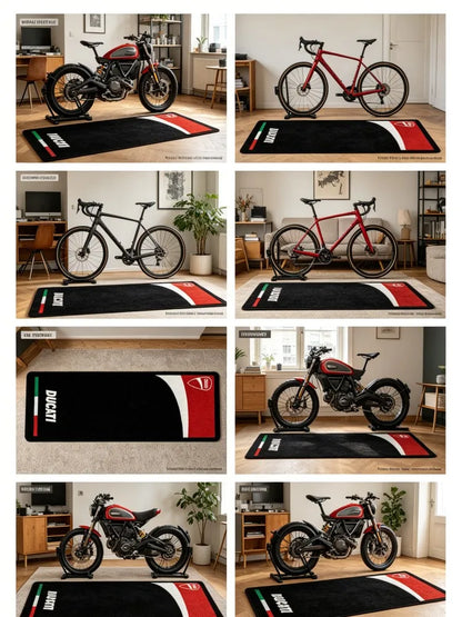 New Arrival Ducati Logo Motorcycle Floor Mat Non-Slip Garage Carpet for Bike