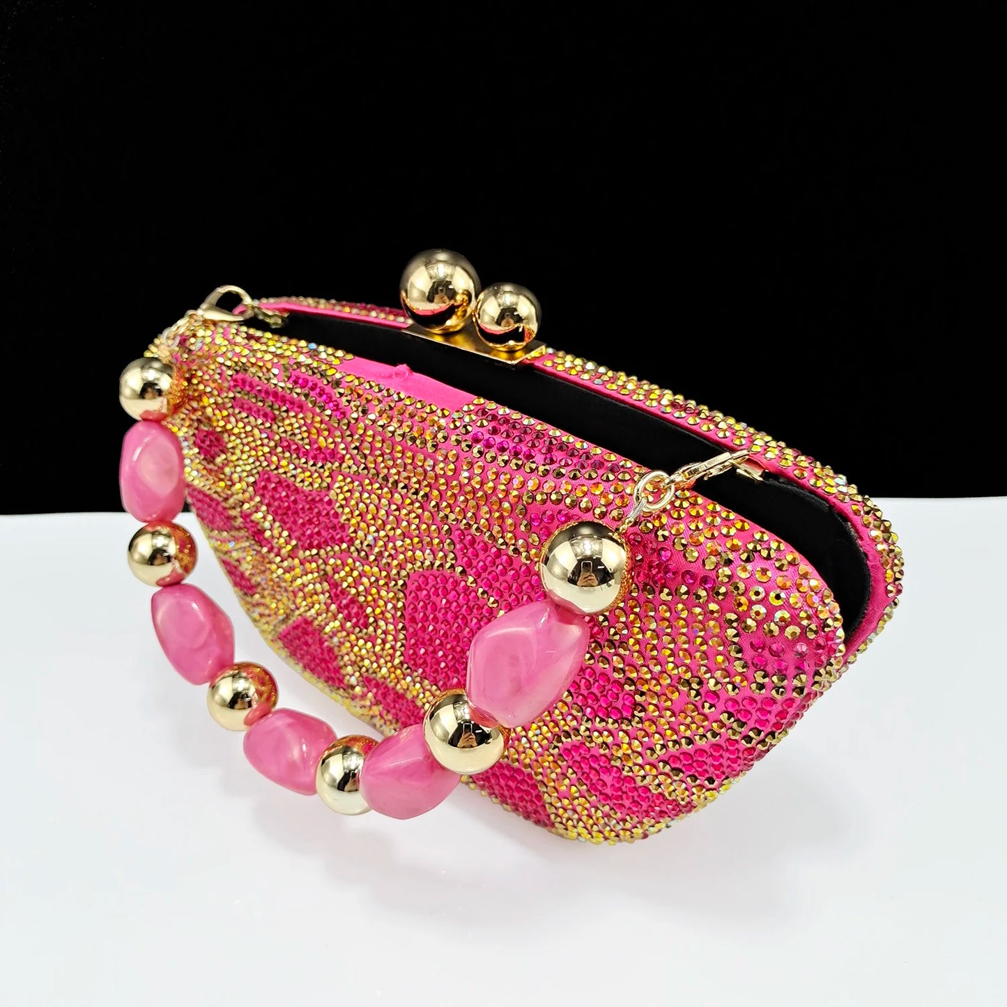 Nigerian Fashion Design Girly Style Party Shoes And Bag Sexy High Heels And Full Diamond Dual Purpose Mini Bag Women's Shoes