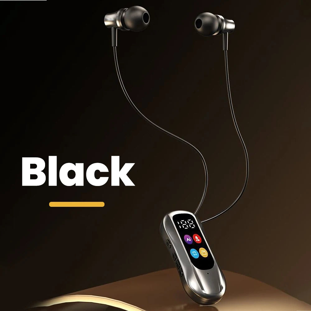 Elough Lavalier Bluetooth Earphones K-song Ear Return LED Screen Card Insertion/Bluetooth Earphones Ultra Long Battery Life