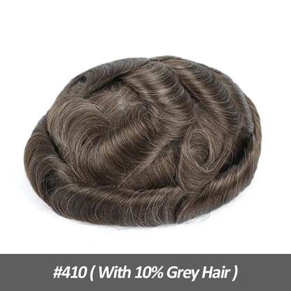 Swiss Lace Front Men Toupee Real Human Hair Wigs Lace PU Men's Capillary Prosthesis Durable Man Wig Natural Human System Toppers