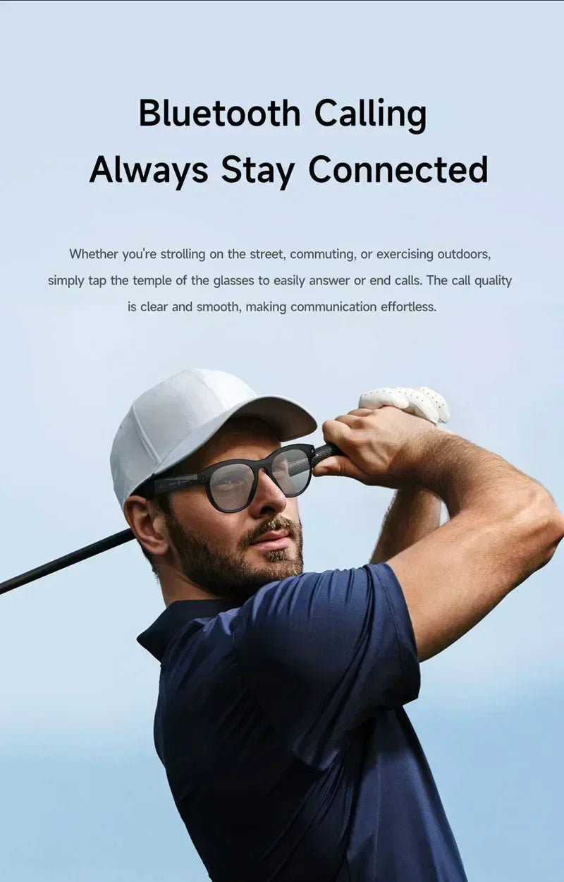 Lenovo Smart AI Glasses 1200MP 8K HD Color Changing Chat Translate Camera Bluetooth Call Voice Assistant Music Control Glasses
