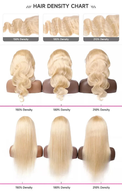 #4/27 Brown Light Blonde Loose Wave Glueless Human Hair 13x4 Silk Top Lace Front Wigs Bleached Knots 13x6/360 Lace Front Wigs