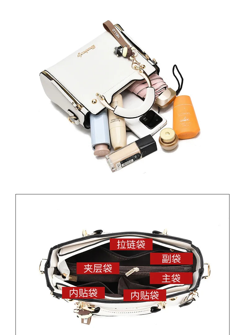 New women bag Fashion Shoulder bags handbag  for women 2025  Handbags leather Printed monogram single shoulder straddle bag