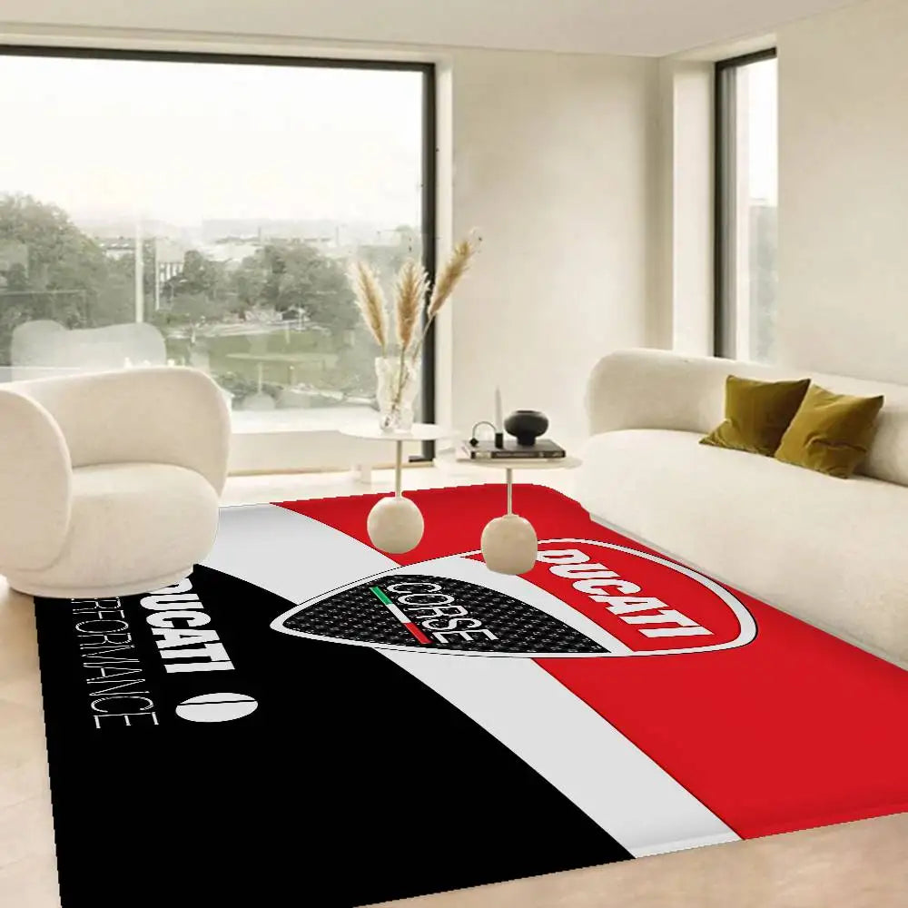 Motorcycle LOGO D-Ducati Floor Mat Rectangle Anti-slip Home Soft Badmat Front Door Indoor Outdoor Mat Hotel Decor Mat