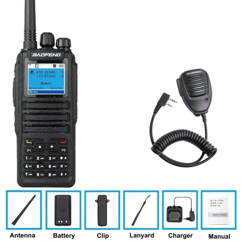 Baofeng Radio Dmr Dm-1701 Open Gd77 Sms 5W Digital Walkie Talkie  Hunting Camping Two-Way Radio