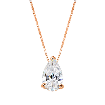 Serenity 3ct 5ct Pear Cut Moissanite Necklace for Women S925 Sterling Silver Chain Jewelry Sparkling Water Drop Pendant Necklace