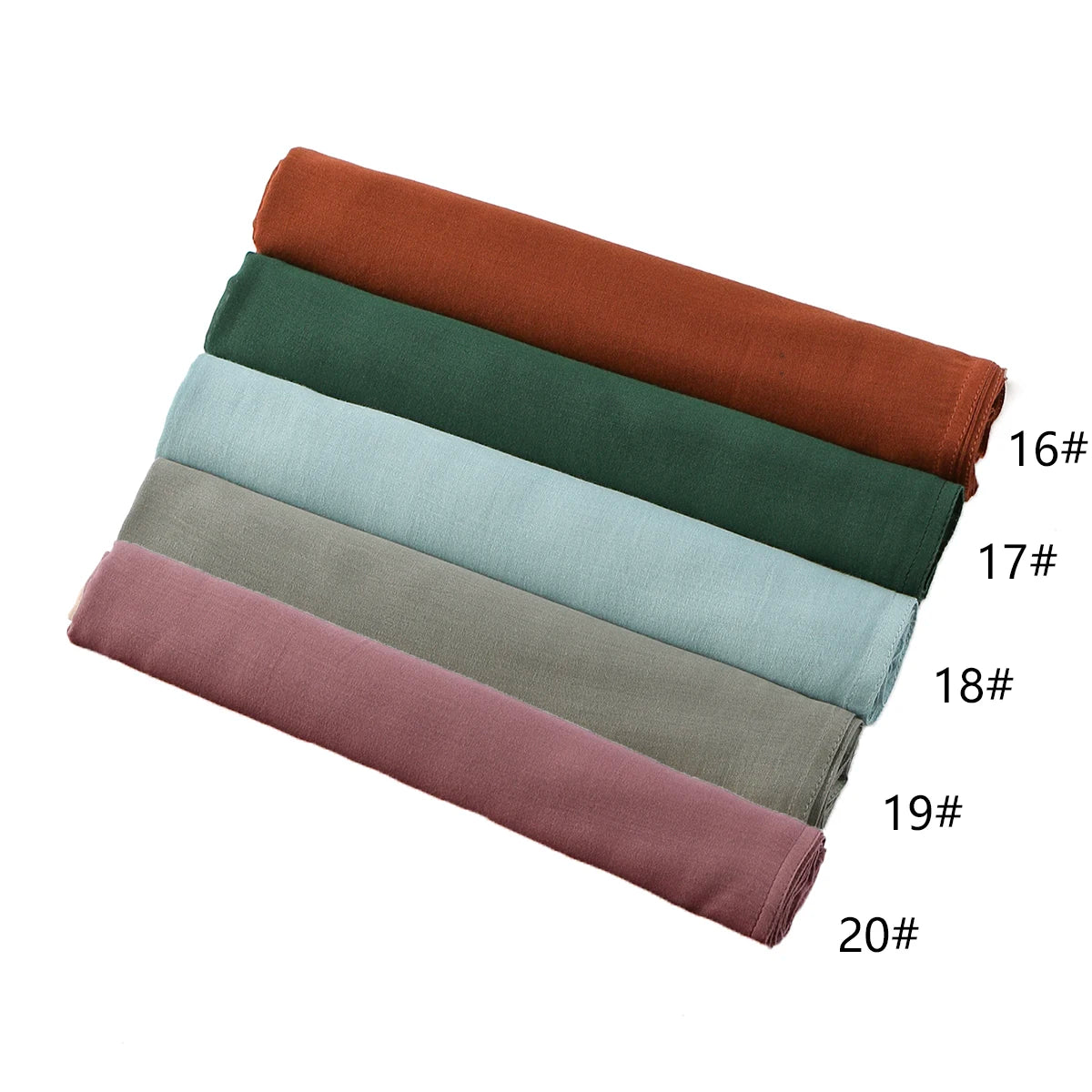 Fashion Muslim Hijab For Women Cotton Rayon Modal Hijab Scarf Solid Color Headscarf Wraps Islamic Headband Turban Veils 185*75CM