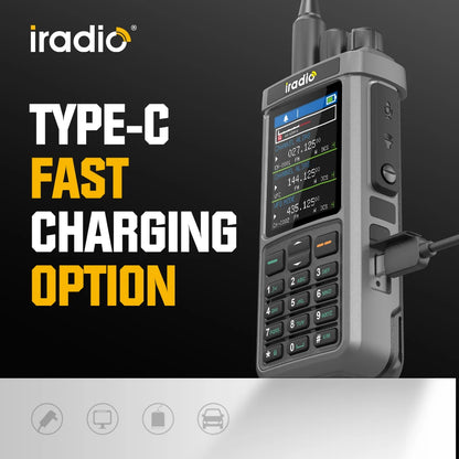 Iradio UV-98PLUS Multi Band 10W FM AM SSB HF Cross Band Repeater Walkie Talkie Type-C Charging Shortwave Ham Radio