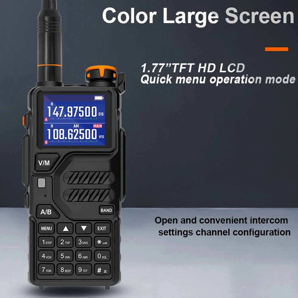 2026 Baofeng UV-K5 Plus Walkie Talkie 12W High Capacity AM FM Two Way Radio Full Band LCD 999CH Frequency Copy NOAA Noise Reduce