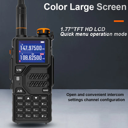 2026 Baofeng UV-K5 Plus Walkie Talkie 12W High Capacity AM FM Two Way Radio Full Band LCD 999CH Frequency Copy NOAA Noise Reduce