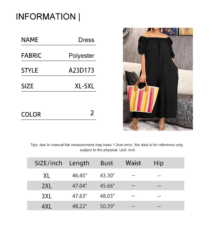 Plus Size 2026 Spring/Summer New Arrival Women's 100% Cotton Loose-Fit Solid-Color Backless Strapless Jumpsuit