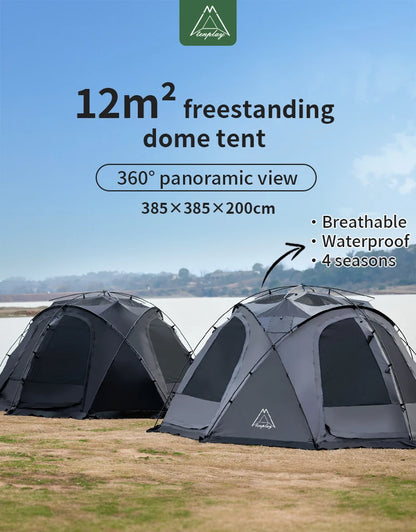 Luxury 6m Geodesic Dome Tent with Custom Logo Connectable Oxford PVC Fabric Aluminum Pole for Outdoor Family Events Hotel Use