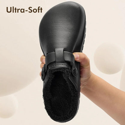 Women's EVA Plush House Slippers Adjustable Straps, Round Toe, Anti-Slip Women's Winter Shoes Suitable for Indoor Outdoor Wear