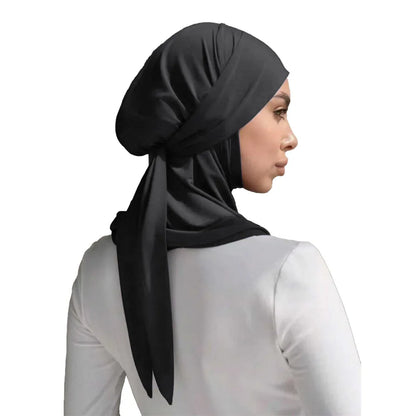 Bandage Instand Hijab Scarf for Muslim Women Plain Headscarf Head Wraps Islamic Turban Femme Musulman Headband Scarves