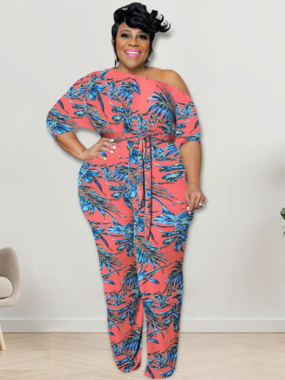 Women Jumpsuit Long Elegant Off Shoulder Sexy Female Jumpsuit Half Sleeve One Piece Plus Size Jumpsuits Wholesale Dropshipping