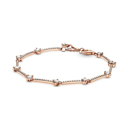 2026 New 100% 925 Sterling  Silver Sparkling Hidden Full Zircon Luxury Charm Bracelet for Women DIY Exquisite Decoration Jewelry