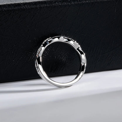 Carnica Luxury 925 Sterling Silver 1CT Real Moissanite Ring for Women Sugar Cube Pull-twist Arm GRA Diamond Wedding Jewelry Gift