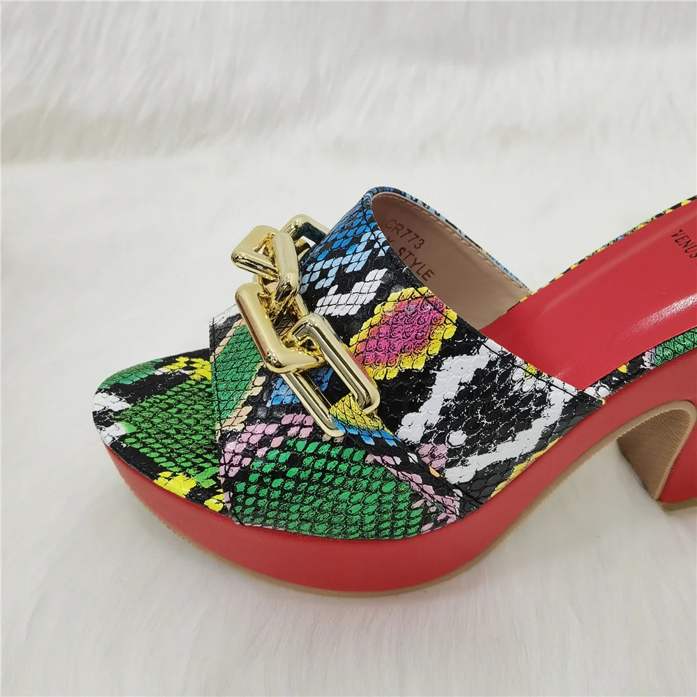 2023 Fashion Women Summer Autumn Skid-proof Square Toe Shoes  Heels Italian Woman Wedding for Party Shoes